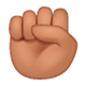 ✊🏽 Emoji erhobene Faust: mittlere Hautfarbe WhatsApp 2.17.