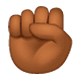 Emoji ✊🏾 Pugno: Carnagione Abbastanza Scura su WhatsApp 2.17.