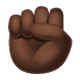 ✊🏿 Emoji erhobene Faust: dunkle Hautfarbe WhatsApp 2.17.