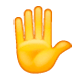 Emoji ✋ Mano Alzata su WhatsApp 2.17.