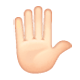 ✋🏻 Emoji erhobene Hand: helle Hautfarbe WhatsApp 2.17.