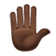 ✋🏿 Emoji erhobene Hand: dunkle Hautfarbe WhatsApp 2.17.
