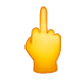 Emoji 🖕 Dito Medio su WhatsApp 2.17.
