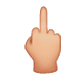 🖕🏼 Emoji Mittelfinger: mittelhelle Hautfarbe WhatsApp 2.17.