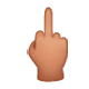 🖕🏽 Emoji Mittelfinger: mittlere Hautfarbe WhatsApp 2.17.