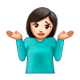 🤷🏻 Emoji Persona Encogida De Hombros: Tono De Piel Claro en WhatsApp 2.17.