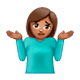 🤷🏽 Emoji Persona Encogida De Hombros: Tono De Piel Medio en WhatsApp 2.17.