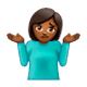 🤷🏾 Emoji Persona Encogida De Hombros: Tono De Piel Oscuro Medio en WhatsApp 2.17.