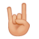 🤘🏼 Emoji Saudação Do Rock: Pele Morena Clara na WhatsApp 2.17.