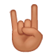 🤘🏽 Emoji Saudação Do Rock: Pele Morena na WhatsApp 2.17.