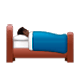 🛌🏿 Emoji im Bett liegende Person: dunkle Hautfarbe WhatsApp 2.17.