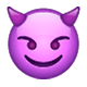Emoji 😈 Faccina Con Sorriso E Corna su WhatsApp 2.17.