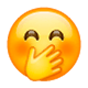 🤭 Emoji Rosto Com A Mão Sobre A Boca na WhatsApp 2.17.