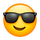 Emoji 😎 Faccina Con Sorriso E Occhiali Da Sole su WhatsApp 2.17.