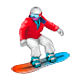 Émoji 🏂 Snowboardeur sur WhatsApp 2.17.