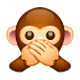 🙊 Emoji sich den Mund zuhaltendes Affengesicht WhatsApp 2.17.