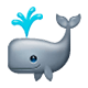 Emoji 🐳 Balena Che Spruzza Acqua su WhatsApp 2.17.