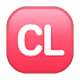 🆑 Emoji Großbuchstaben CL in rotem Quadrat WhatsApp 2.17.