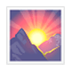 🌄 Emoji Aurora Sobre Montanhas na WhatsApp 2.17.