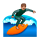 Émoji 🏄🏽 Personne Faisant Du Surf : Peau Légèrement Mate sur WhatsApp 2.17.