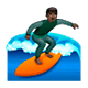 Émoji 🏄🏿 Personne Faisant Du Surf : Peau Foncée sur WhatsApp 2.17.