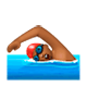 🏊🏾 Emoji Pessoa Nadando: Pele Morena Escura na WhatsApp 2.17.