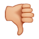 👎🏼 Emoji Daumen runter: mittelhelle Hautfarbe WhatsApp 2.17.