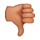 👎🏽 Emoji Daumen runter: mittlere Hautfarbe WhatsApp 2.17.