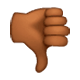 Emoji 👎🏾 Pollice Verso: Carnagione Abbastanza Scura su WhatsApp 2.17.