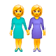 Emoji 👭 Due Donne Che Si Tengono Per Mano su WhatsApp 2.17.