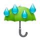 Emoji ☔ Ombrello Con Gocce Di Pioggia su WhatsApp 2.17.