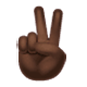 ✌🏿 Emoji Victory-Geste: dunkle Hautfarbe WhatsApp 2.17.