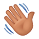 👋🏽 Emoji Mano Saludando: Tono De Piel Medio en WhatsApp 2.17.