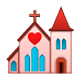 Emoji 💒 Chiesa Per Matrimonio su WhatsApp 2.17.