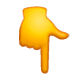 👇 Emoji Dorso Da Mão Com Dedo Indicador Apontando Para Baixo na WhatsApp 2.17.