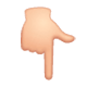 👇🏻 Emoji Dorso Da Mão Com Dedo Indicador Apontando Para Baixo: Pele Clara na WhatsApp 2.17.