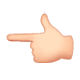 👈🏻 Emoji Dorso Da Mão Com Dedo Indicador Apontando Para A Esquerda: Pele Clara na WhatsApp 2.17.