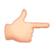 👉🏻 Emoji nach rechts weisender Zeigefinger: helle Hautfarbe WhatsApp 2.17.