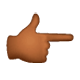 👉🏾 Emoji Dorso Da Mão Com Dedo Indicador Apontando Para A Direita: Pele Morena Escura na WhatsApp 2.17.
