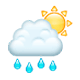 🌦️ Emoji Sol Detrás De Una Nube Con Lluvia en WhatsApp 2.17.
