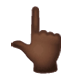 👆🏿 Emoji Dorso Da Mão Com Dedo Indicador Apontando Para Cima: Pele Escura na WhatsApp 2.17.