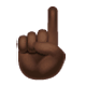 ☝🏿 Emoji nach oben weisender Zeigefinger von vorne: dunkle Hautfarbe WhatsApp 2.17.