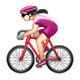 🚴🏻‍♀️ Emoji Mulher Ciclista: Pele Clara na WhatsApp 2.17.