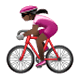 🚴🏿‍♀️ Emoji Mulher Ciclista: Pele Escura na WhatsApp 2.17.