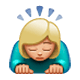 🙇🏼‍♀️ Emoji sich verbeugende Frau: mittelhelle Hautfarbe WhatsApp 2.17.