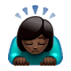 Emoji 🙇🏿‍♀️ Donna Che Fa Inchino Profondo: Carnagione Scura su WhatsApp 2.17.