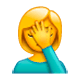 🤦‍♀️ Emoji sich an den Kopf fassende Frau WhatsApp 2.17.