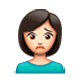 🙍🏻‍♀️ Emoji Mujer Frunciendo El Ceño: Tono De Piel Claro en WhatsApp 2.17.
