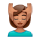 💆🏽‍♀️ Emoji Frau, die eine Kopfmassage bekommt: mittlere Hautfarbe WhatsApp 2.17.
