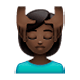 💆🏿‍♀️ Emoji Frau, die eine Kopfmassage bekommt: dunkle Hautfarbe WhatsApp 2.17.